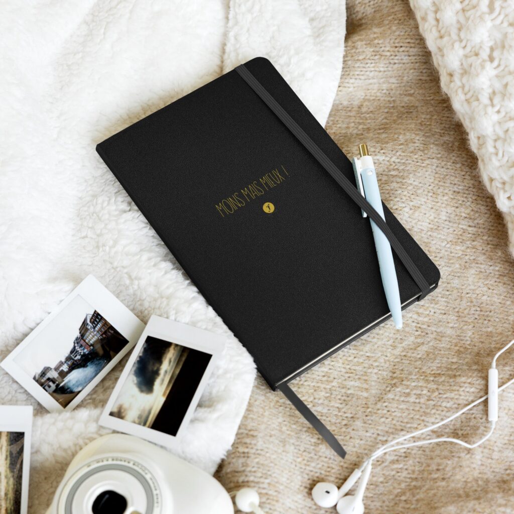 Carnet à couverture rigide « Moins mais Mieux »