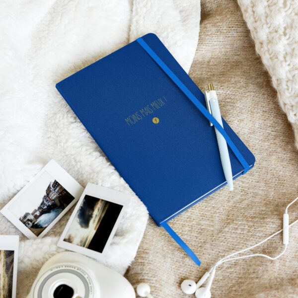 Carnet à couverture rigide "Moins mais Mieux" — Bleu
