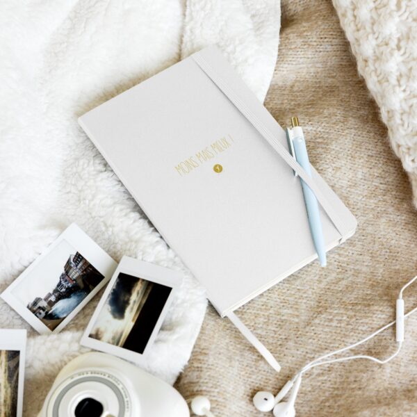 Carnet à couverture rigide "Moins mais Mieux" — Blanc